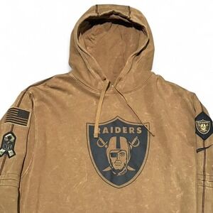 Men's NFL Nike Las Vegas Raiders Brown Salute to Service Pullover Hoodie - XXL